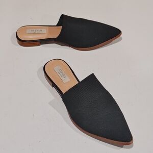Steve Madden Black Pointed-Toe Mules Size 8.5